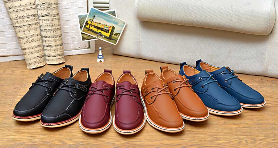 Men's casual business leather lace up dress shoes