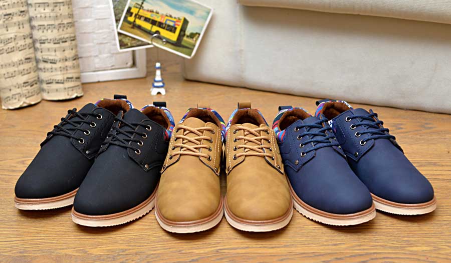 Men's color pattern business leather lace up dress shoes