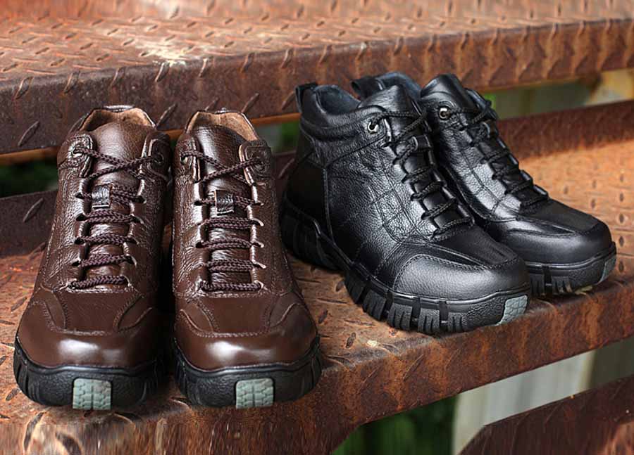 Men's casual retro leather walking shoe boots