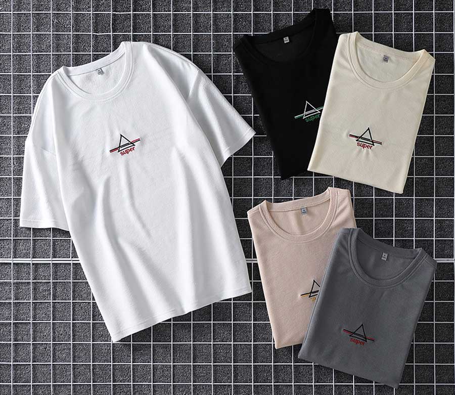 Men's triangle pattern print short sleeve t shirts