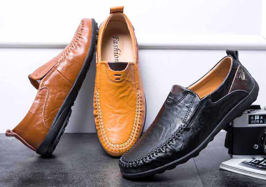 Men's ornament decorated urban slip on shoe loafers