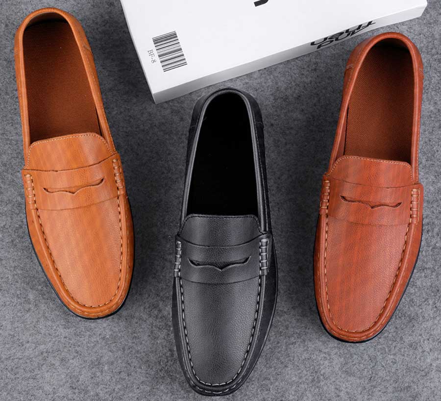 Men's penny strap slip on shoe loafers