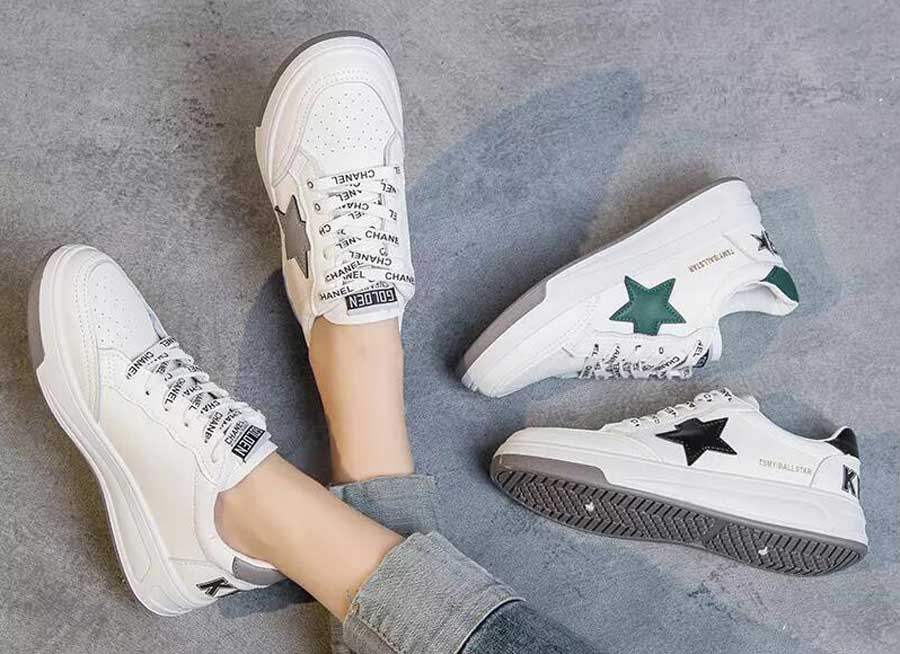 Women's star letter print shoe sneakers