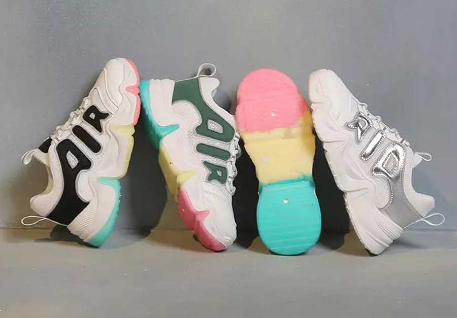 Women's mix color mesh vamp shoe sneakers