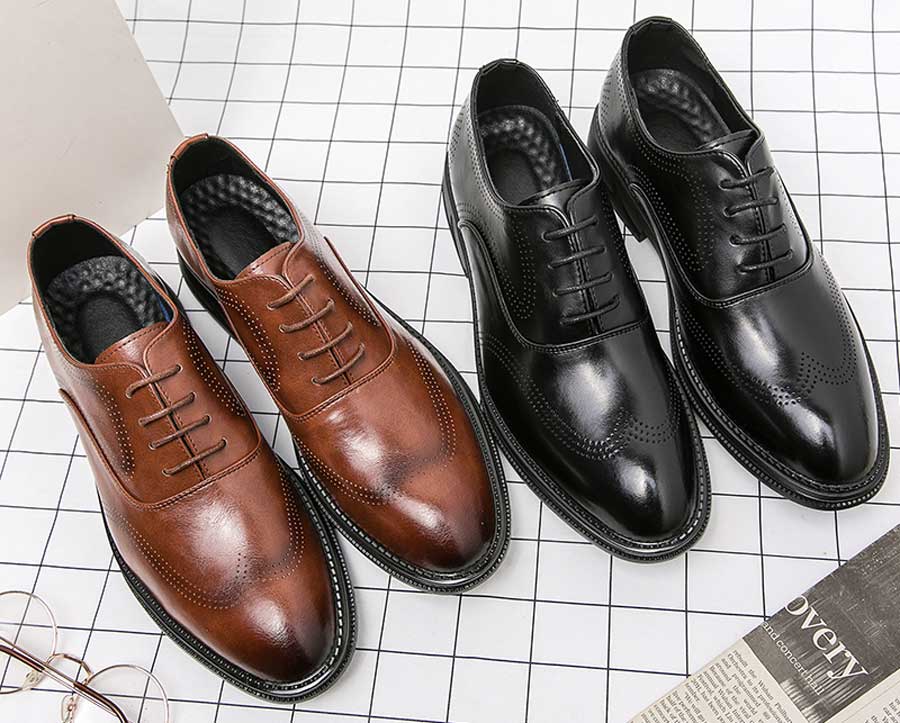 Men's retro brogue oxford dress shoes