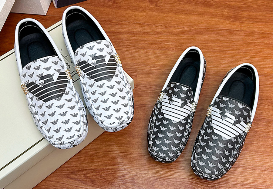 Men's pattern print slip on shoe loafers