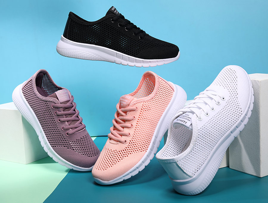Women's hollow out style plain shoe sneakers