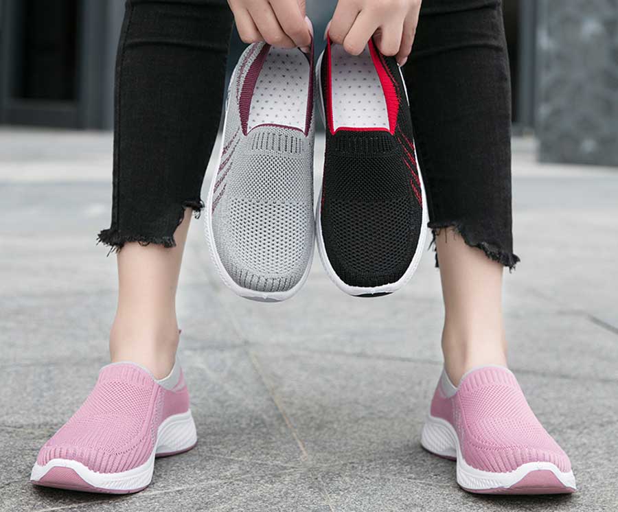 Women's pattern texture sport print slip on shoe sneakers