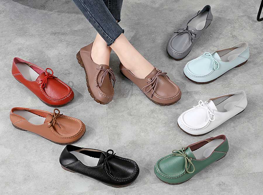 Women's casual sewing thread accents lace up shoes
