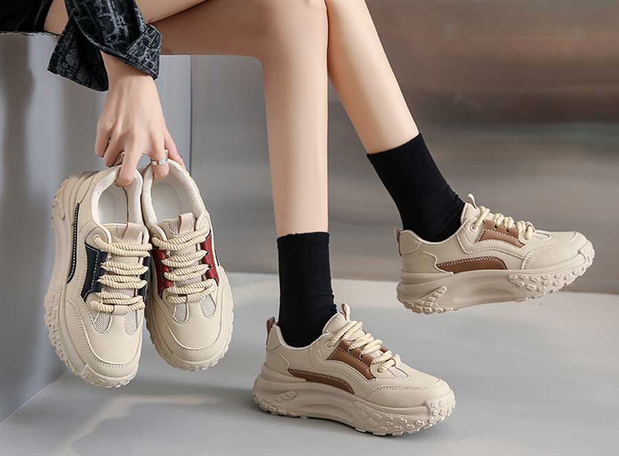 Women's casual thread accents shoe sneakers